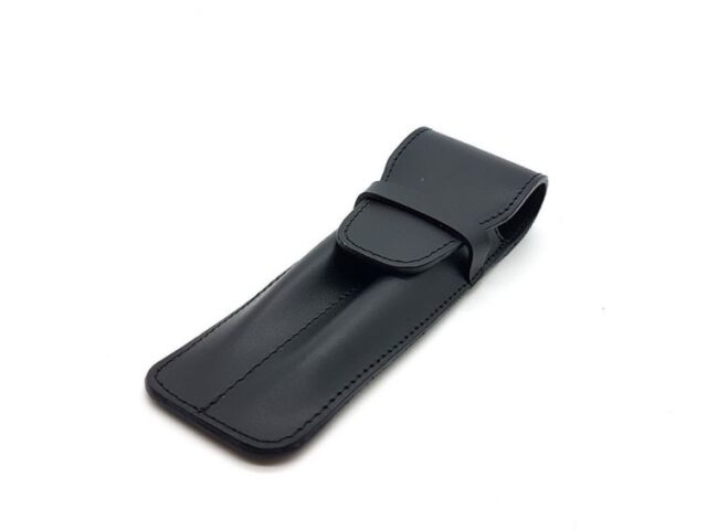 Lavoisier Maroquinier - Etui 2 stylos en cuir noir - ET502