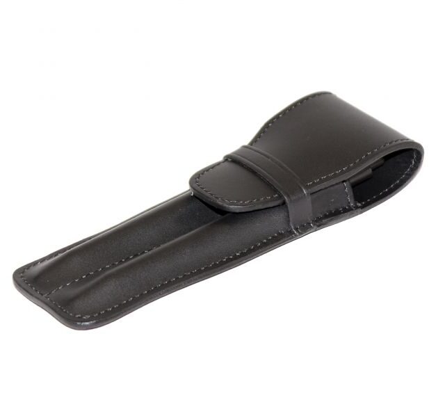 Lavoisier Maroquinier - Etui 2 stylos en cuir noir - ET502