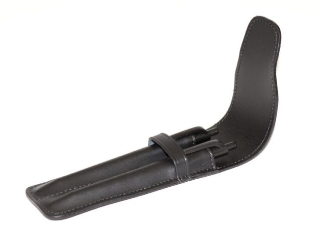Lavoisier Maroquinier - Etui 2 stylos en cuir noir - ET502