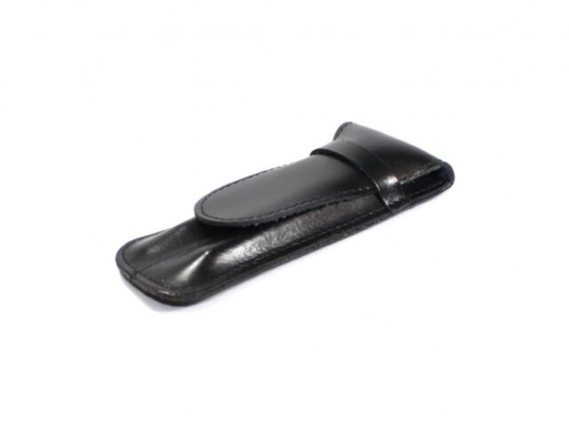 Lavoisier Maroquinier - Etui 2 stylos en cuir noir - ET502