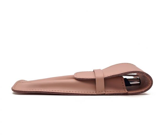 Lavoisier Maroquinier - Etui 2 stylos en cuir rose - ET502
