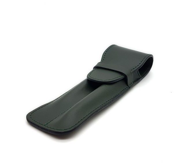 Lavoisier Maroquinier - Etui 2 stylos en cuir vert - ET502