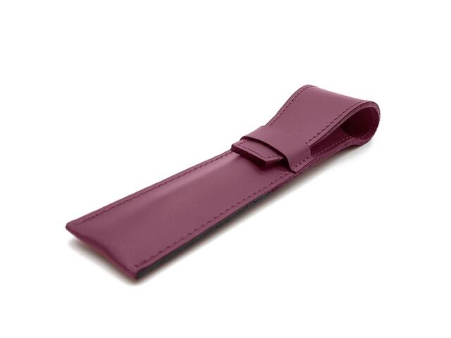 Lavoisier Maroquinier - Etui à stylo en cuir - ET501 Bordeaux