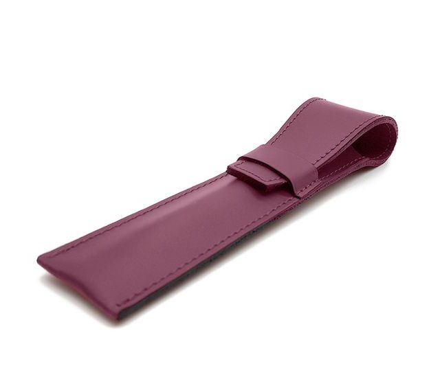 Lavoisier Maroquinier - Etui à stylo en cuir - ET501 Bordeaux