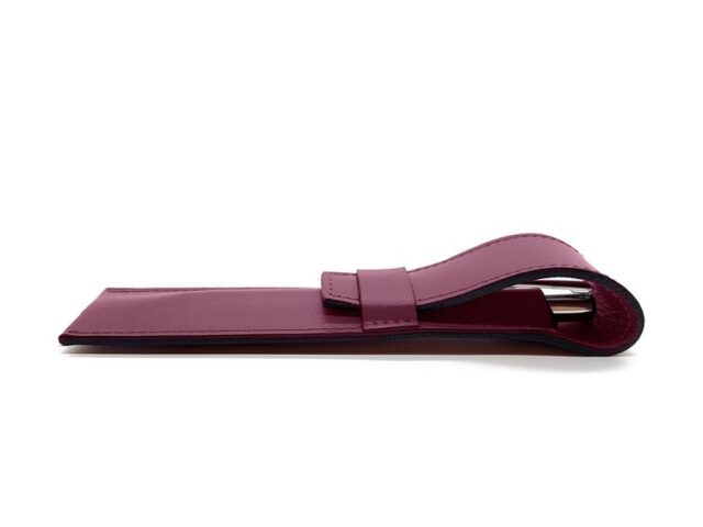 Lavoisier Maroquinier - Etui à stylo en cuir - ET501 Bordeaux