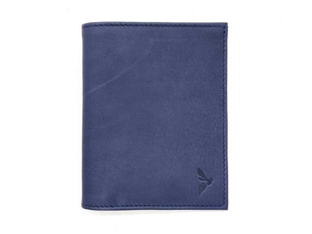 La Guêpe - Petite Maroquinerie - Fin portefeuille "Luxe" en cuir bleu protège l'essentiel - 12 cm - PM-021-01