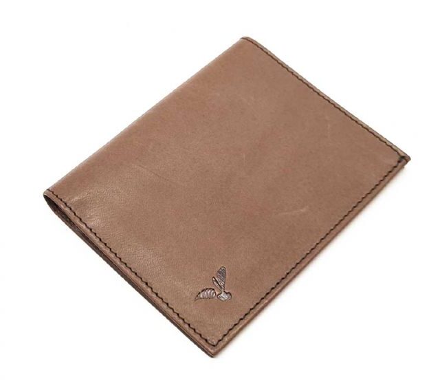 La Guêpe - Petite Maroquinerie - Fin portefeuille "Luxe" en cuir marron protège l'essentiel - 12 cm - PM-021-01