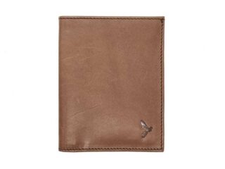 La Guêpe - Fin portefeuille “Luxe” en cuir marron protège l’essentiel – 12 cm – PM-021-01