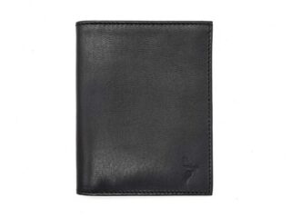 La Guêpe - Fin portefeuille Luxe en cuir noir protège lessentiel  12 cm  PM-021-01