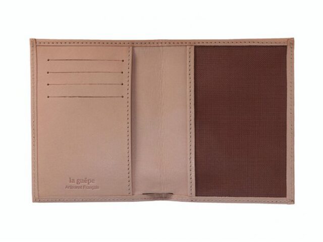 La Guêpe - Petite Maroquinerie - Fin portefeuille "Luxe" en cuir nude protège l'essentiel - 12 cm - PM-021-01