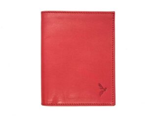 La Guêpe - Fin portefeuille Luxe en cuir rouge protège lessentiel  12 cm  PM-021-01