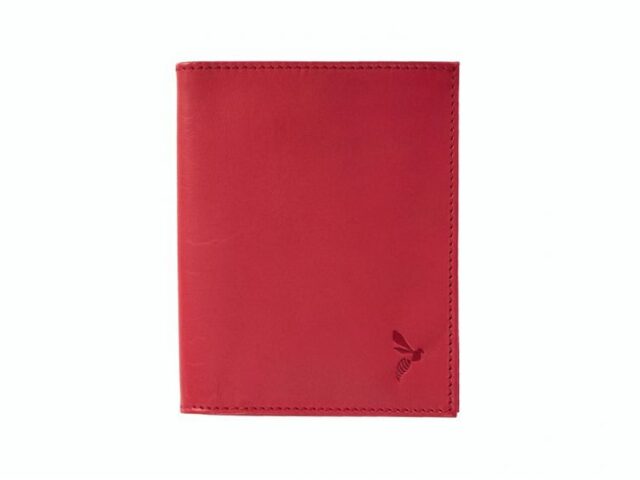 La Guêpe - Petite Maroquinerie - Fin portefeuille "Luxe" en cuir rouge protège l'essentiel - 12 cm - PM-021-01