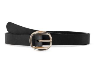 Fine ceinture cuir noir, boucle féminine, ovale, dorée – 25mm – 4113 Choisir par la marque La Guêpe La Guêpe - Fine ceinture cuir noir, boucle féminine, ovale, dorée – 25mm – 4113 Choisir