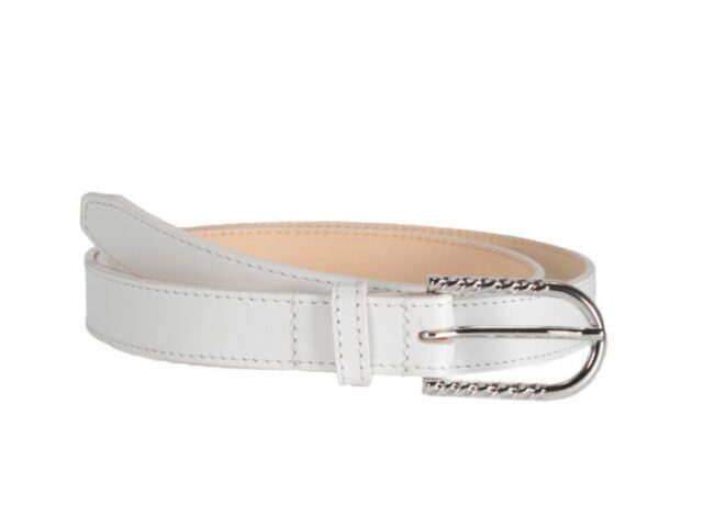 La Guêpe - Fine ceinture femme en cuir blanc 5082 Choisir