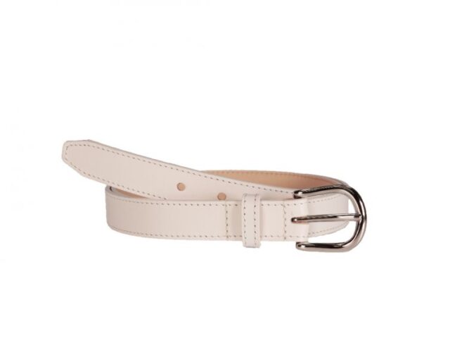 La Guêpe - Fine ceinture femme en cuir blanc 5083  Choisir