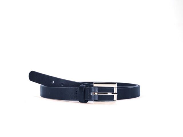 La Guêpe - Fine ceinture femme en cuir bleu marine 4086  Choisir
