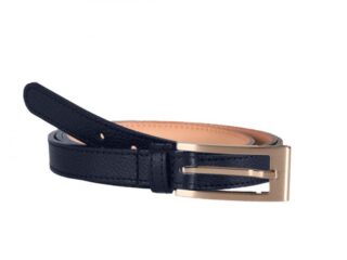 La Guêpe - Fine ceinture femme en cuir bleu nuit 7022 Choisir