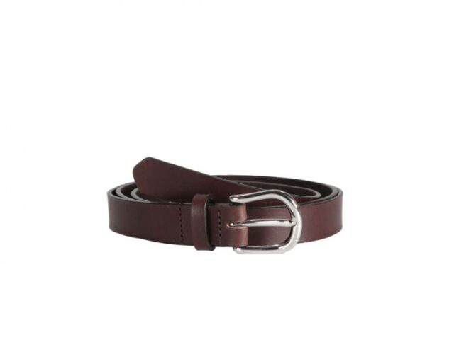La Guêpe - Fine ceinture femme en cuir marron foncé 4083  Choisir