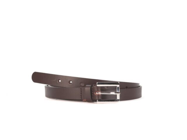 La Guêpe - Fine ceinture femme en cuir marron foncé 4086  Choisir