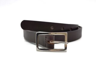 Fine ceinture femme en cuir marron foncé 4087 Choisir par la marque La Guêpe La Guêpe - Fine ceinture femme en cuir marron foncé 4087 Choisir