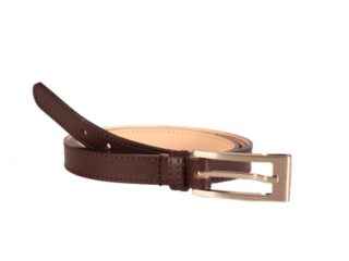 La Guêpe - Fine ceinture femme en cuir marron foncé 5022 Choisir