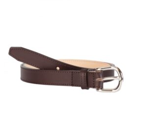 La Guêpe - Fine ceinture femme en cuir marron foncé 5083  Choisir