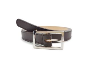 La Guêpe - Fine ceinture femme en cuir marron foncé 5087  Choisir
