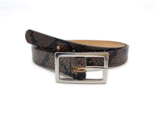 La Guêpe - Fine ceinture femme en cuir “python”, boucle rectangulaire – 9087  Choisir