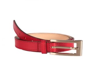 La Guêpe - Fine ceinture femme en cuir rouge 5022 Choisir