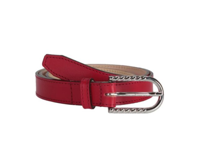 La Guêpe - Fine ceinture femme en cuir rouge 5082 Choisir