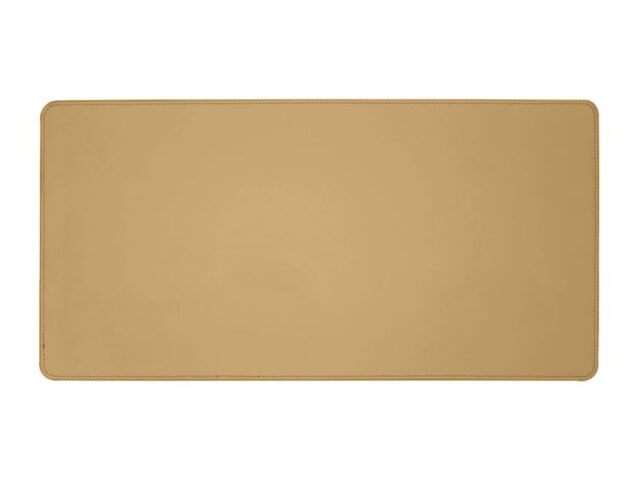 Lavoisier Maroquinier - Grand sous-main en cuir beige café latte - 80x40 cm