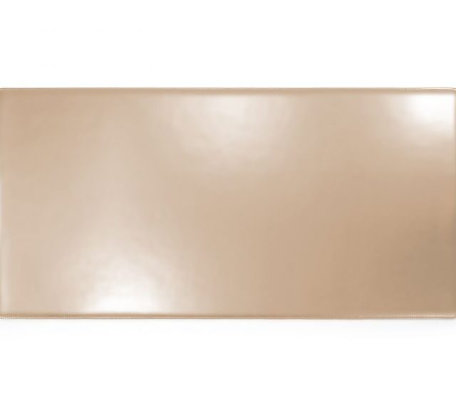 Lavoisier Maroquinier - Grand sous-main en cuir beige café latte "Premium" - 80x40 cm