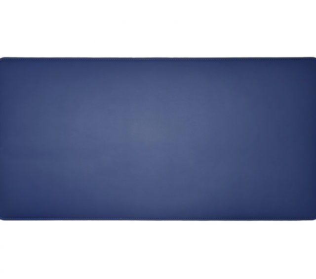 Lavoisier Maroquinier - Grand sous-main en cuir bleu cobalt - 80x40 cm