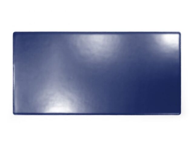 Lavoisier Maroquinier - Grand sous-main en cuir bleu cobalt "Premium" - 80x40 cm