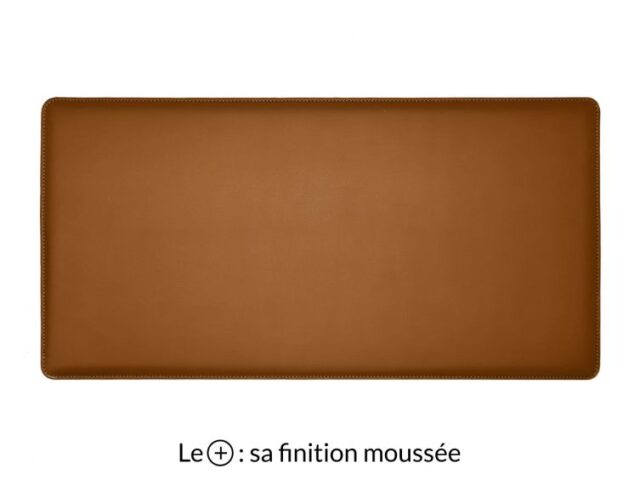 Lavoisier Maroquinier - Grand sous-main en cuir gold "Premium" - 80x40 cm