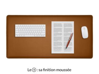 grand sous main en cuir gold premium 80x40 cm