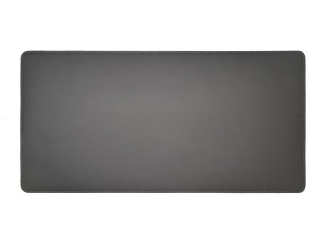 Lavoisier Maroquinier - Grand sous-main en cuir gris fer - 80x40 cm