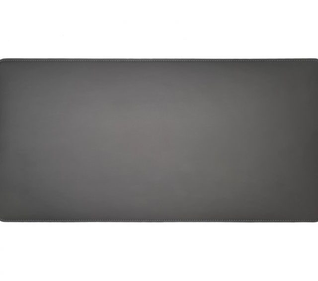 Lavoisier Maroquinier - Grand sous-main en cuir gris fer - 80x40 cm