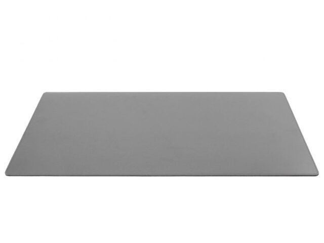 Lavoisier Maroquinier - Grand sous-main en cuir gris fer - 80x40 cm