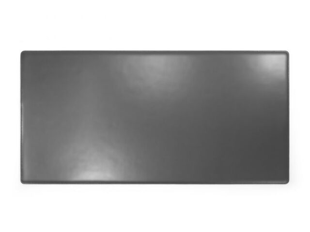 Lavoisier Maroquinier - Grand sous-main en cuir gris fer "Premium" - 80x40 cm