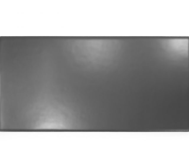 Lavoisier Maroquinier - Grand sous-main en cuir gris fer "Premium" - 80x40 cm