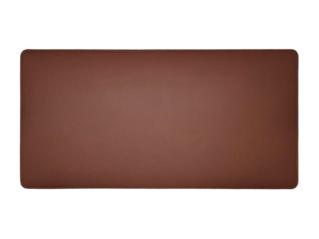 Lavoisier Maroquinier - Grand sous-main en cuir marron - 80x40 cm
