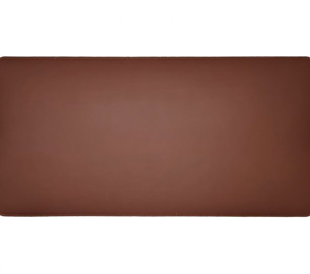 Lavoisier Maroquinier - Grand sous-main en cuir marron - 80x40 cm