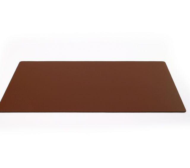 Lavoisier Maroquinier - Grand sous-main en cuir marron - 80x40 cm