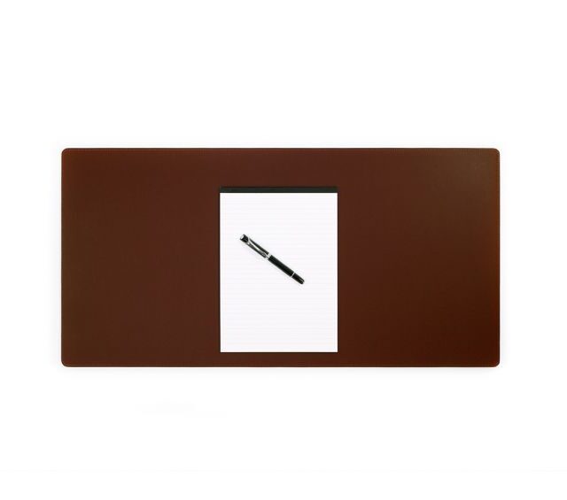 Lavoisier Maroquinier - Grand sous-main en cuir marron - 80x40 cm