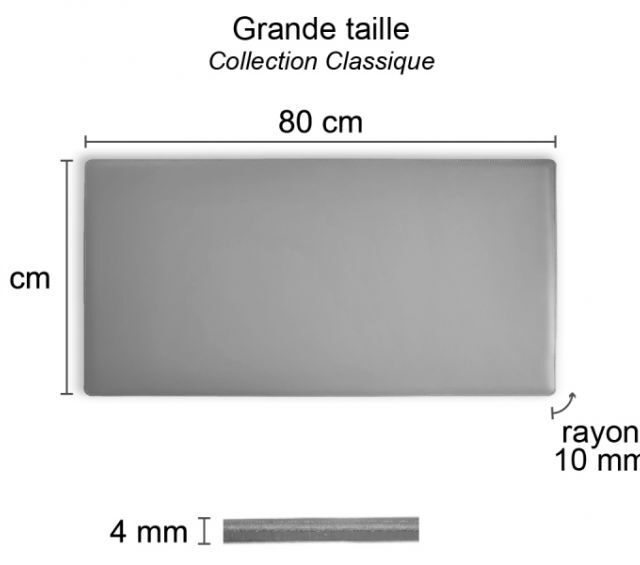 Lavoisier Maroquinier - Grand sous-main en cuir marron foncé - 80x40 cm