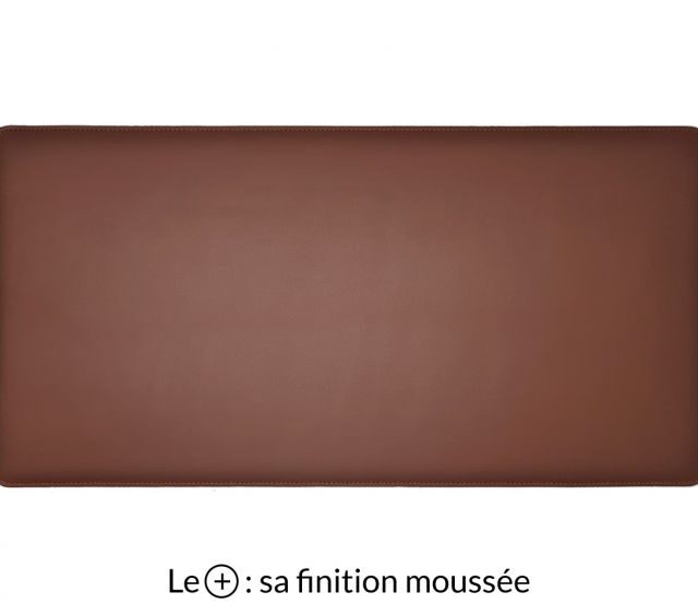 Lavoisier Maroquinier - Grand sous-main en cuir marron "Premium" - 80x40 cm