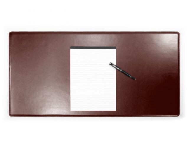 Lavoisier Maroquinier - Grand sous-main en cuir marron "Premium" - 80x40 cm