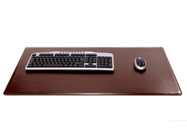 Lavoisier Maroquinier - Grand sous-main en cuir marron "Premium" - 80x40 cm