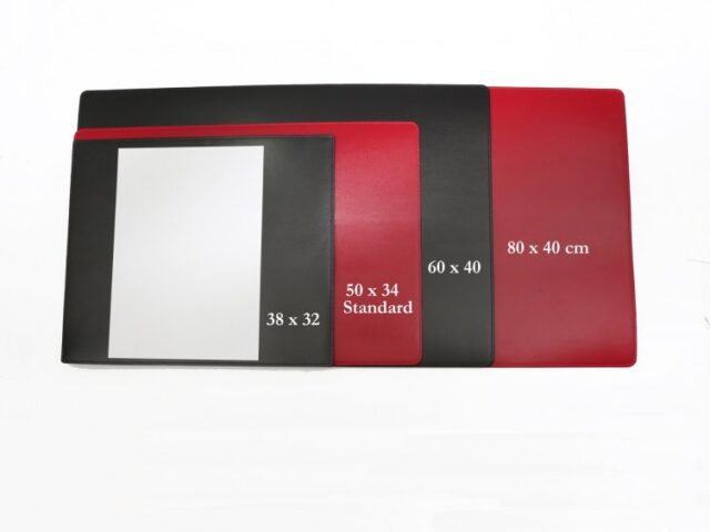 Lavoisier Maroquinier - Grand sous-main en cuir noir - 80x40 cm